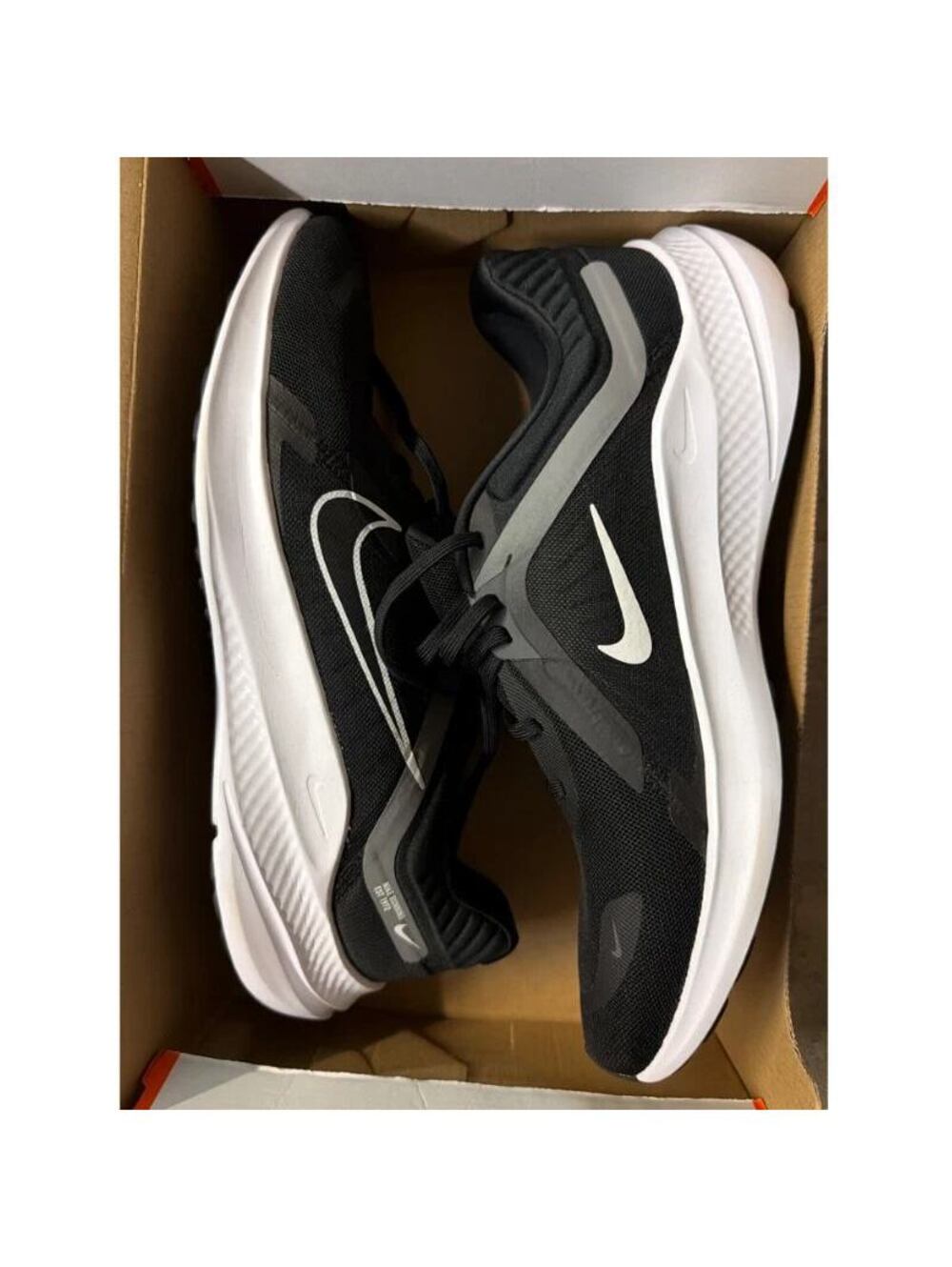 Nike Quest 5 Mens Running Shoes Black White DD0204-001 Size 12 New